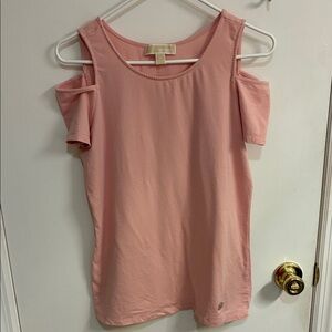 Michael Kors Blush Cut Out Shoulder Blouse in Sz M